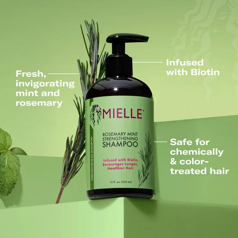 MIELLE ROSEMARY MINT STRENGHTHENING SHAMPOO(12oz)